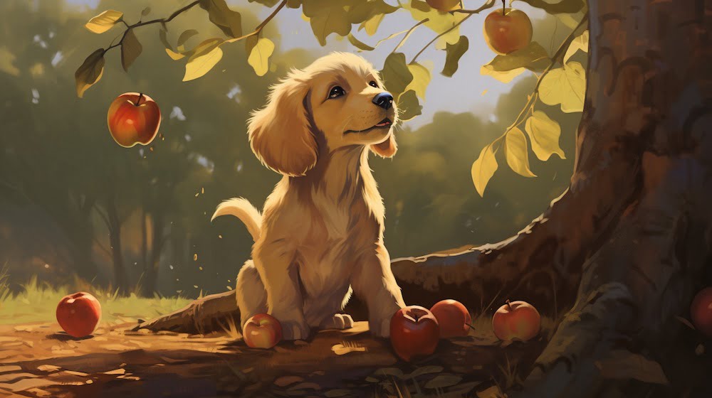 Feeding Apples to Puppies